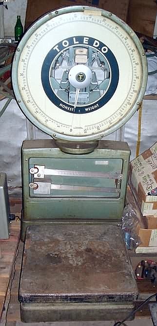 TOLEDO Scale, 125 lb dial in 1/10 lb graduations,